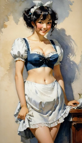 woman holding pie,the sea maid,maid,woman with ice-cream,rococo,bougereau,la nascita di venere,girl with cloth,bavarian,porcelaine,italian painter,girl in cloth,advertising figure,young woman,milkmaid,la violetta,girl with a wheel,woman hanging clothes,baroque angel,victorian lady,Illustration,Paper based,Paper Based 23