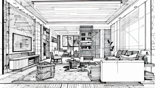 frame drawing,office line art,study room,wireframe,wireframe graphics,interiors,interior design,house drawing,working space,an apartment,offices,archidaily,apartment,search interior solutions,architect plan,modern office,bookshelves,livingroom,cabinetry,work space,Design Sketch,Design Sketch,None