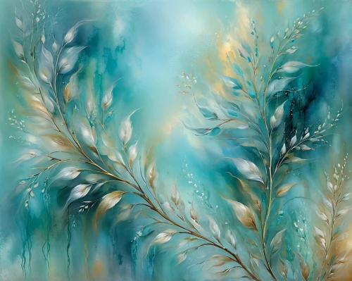 grasses in the wind,north sea oats,silver grass,agave azul,hare tail grasses,underwater landscape,reed grass,ornamental grass,glass painting,watercolor leaves,underwater background,mermaid scales background,blue leaf frame,sea-lavender,wheat grasses,cloves schwindl inge,blue painting,kahila garland-lily,feather bristle grass,fernleaf lavender,Conceptual Art,Daily,Daily 32