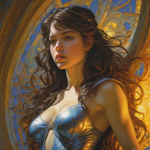 fantasy woman,wonderwoman,blue enchantress,the enchantress,wonder woman,heroic fantasy,fantasy art,fantasy portrait,sorceress,goddess of justice,aphrodite,cinderella,wonder,fantasy picture,breastplate,mystical portrait of a girl,sapphire,celtic woman,wonder woman city,head woman,Illustration,Realistic Fantasy,Realistic Fantasy 03