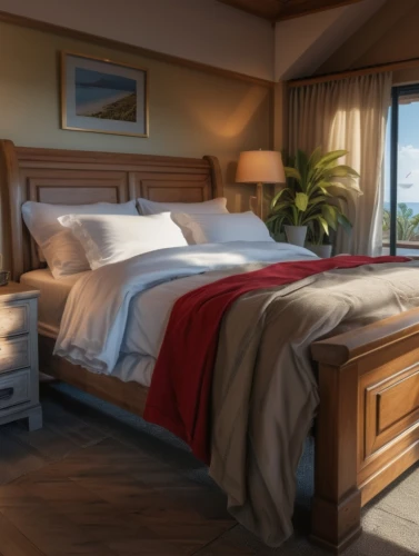 guest room,guestroom,sleeping room,bed frame,accommodation,four-poster,bedroom,canopy bed,laminated wood,modern room,four poster,japanese-style room,wooden beams,bed in the cornfield,bed linen,great room,3d rendering,bed,wooden windows,window treatment,Photography,General,Realistic