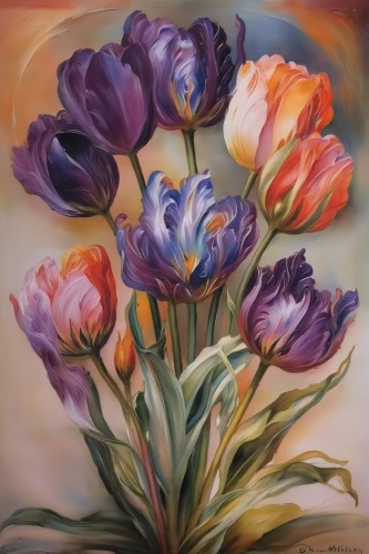 tulip bouquet,tulip flowers,tulips,orange tulips,violet tulip,two tulips,tommie crocus,tulipan violet,flower painting,tulip,wild tulips,purple parrot tulip,irises,turkestan tulip,crocus flowers,tulipa,tulip festival,tulip blossom,purple irises,crocuses,Illustration,Paper based,Paper Based 04