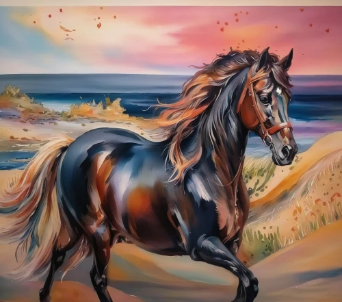 painted horse,colorful horse,arabian horse,unicorn art,equine,belgian horse,oil painting on canvas,oil painting,bay horses,black horse,dream horse,sea-horse,portrait animal horse,appaloosa,carnival horse,art painting,carousel horse,arabian horses,oil on canvas,wild horse,Illustration,Paper based,Paper Based 04