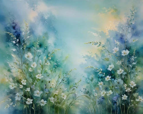 meadow in pastel,flower painting,watercolor floral background,flowering meadow,summer meadow,spring meadow,flower meadow,meadow flowers,meadow landscape,small meadow,springtime background,floral digital background,watercolor background,floral background,spring background,watercolour flowers,cotton grass,wild meadow,wildflower meadow,meadow,Illustration,Paper based,Paper Based 15