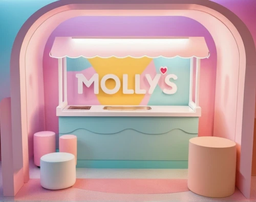 molo,doll kitchen,ice cream shop,mollete laundry,toy cash register,soap shop,cosmetics counter,stylized macaron,doll house,candy bar,ice cream parlor,ice cream stand,baby room,3d mockup,lolly cake,lolly jar,3d render,dollhouse,mold,molar,Photography,General,Realistic