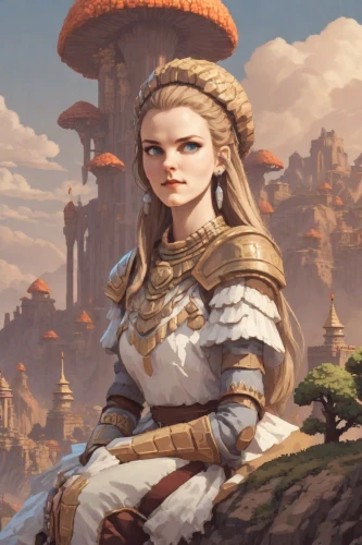 meteora,dwarf sundheim,female warrior,celtic queen,sterntaler,fantasy portrait,elaeis,paladin,male elf,castleguard,heroic fantasy,joan of arc,gara,portrait background,elza,eufiliya,fantasy woman,knight village,bastei,cullen skink,Digital Art,Pixel