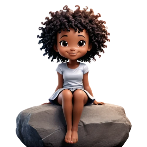 hushpuppy,agnes,tiana,clay animation,cute cartoon character,afro american girls,moana,girl sitting,animated cartoon,monchhichi,nigeria woman,afro-american,clay doll,lilo,artificial hair integrations,cute cartoon image,girl on a white background,child girl,afro,afroamerican