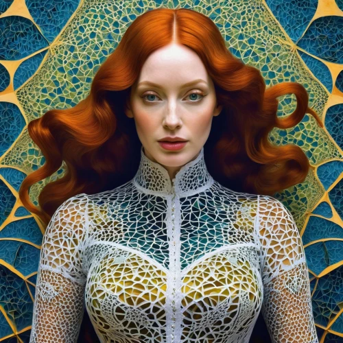 fantasy portrait,tilda,queen cage,fractals art,poison ivy,fantasy woman,hex,popart,transistor,art nouveau,elizabeth i,60s,queen of spain fritillary,filigree,aura,mary-gold,psychedelic art,70s,kaleidoscope art,coral,Art,Artistic Painting,Artistic Painting 03