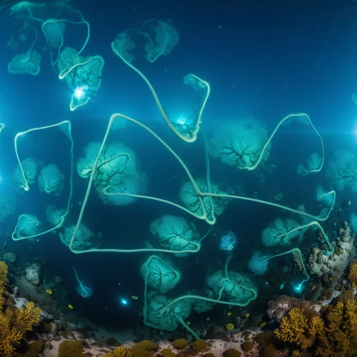 sea life underwater,jellyfishes,sea jellies,underwater background,box jellyfish,underwater landscape,reef manta ray,underwater playground,underwater world,aquarium lighting,starfishes,undersea,coral reef,marine life,stony coral,manta rays,ocean underwater,bioluminescence,shoal,reef tank,Photography,General,Realistic