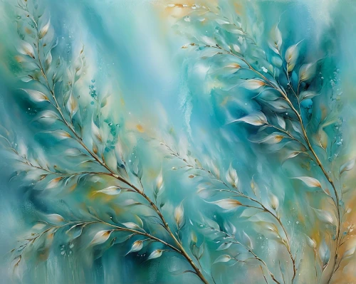 grasses in the wind,underwater background,underwater landscape,floral digital background,flower painting,north sea oats,watercolor leaves,silver grass,sea-lavender,blue painting,mermaid scales background,agave azul,spring leaf background,floral background,watercolor floral background,reed grass,flora,meadow in pastel,sea landscape,feather coral,Conceptual Art,Daily,Daily 32