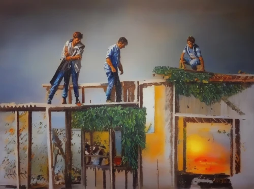 oil painting on canvas,oil painting,art painting,khokhloma painting,children drawing,oil on canvas,hanging houses,children studying,church painting,indian art,photo painting,italian painter,house painting,watercolor painting,glass painting,meticulous painting,african art,stilt houses,athens art school,by chaitanya k,Illustration,Paper based,Paper Based 04