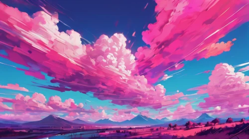 sky,skies,panoramical,virtual landscape,sky clouds,cotton candy,clouds,clouds - sky,purple landscape,skyscape,pink grass,pink dawn,rainbow clouds,epic sky,cloud,futuristic landscape,summer sky,vapor,landscape background,soundwaves,Conceptual Art,Daily,Daily 21