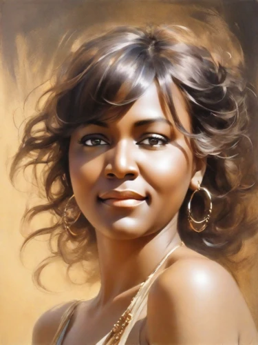 oil painting,oil painting on canvas,african woman,african american woman,photo painting,woman portrait,oil on canvas,art painting,nigeria woman,oil paint,artist portrait,indian woman,girl portrait,world digital painting,ester williams-hollywood,portrait background,romantic portrait,beautiful african american women,digital painting,portrait of christi,Digital Art,Impressionism