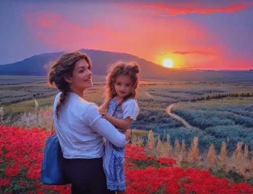 little girl and mother,flower in sunset,mom and daughter,mother and daughter,tuscany,cappadocia,beautiful photo girls,erciyes dağı,splendor of flowers,photo painting,mirror in the meadow,photomanipulation,photoshop manipulation,girl in flowers,photo manipulation,kurdistan,assyrian,lebanon,beautiful girl with flowers,landscape background,Illustration,Paper based,Paper Based 04