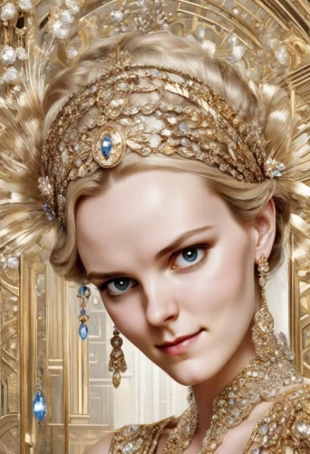 diadem,gold crown,gold jewelry,bridal accessory,golden crown,bridal jewelry,princess' earring,the carnival of venice,jeweled,cinderella,cepora judith,mary-gold,gold foil crown,the prophet mary,gold ornaments,tiara,the crown,princess sofia,princess crown,imperial crown,Digital Art,Classicism