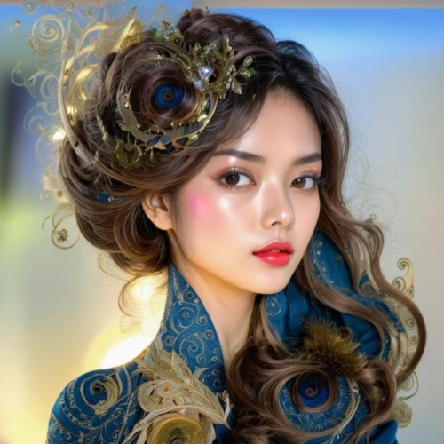 inner mongolian beauty,vietnamese woman,oriental princess,beautiful bonnet,miss vietnam,asian costume,asian woman,chinese art,oriental girl,ao dai,chinese style,china rose,oriental painting,asian conical hat,fantasy portrait,teal blue asia,taiwanese opera,fairy peacock,realdoll,eurasian,Photography,General,Natural