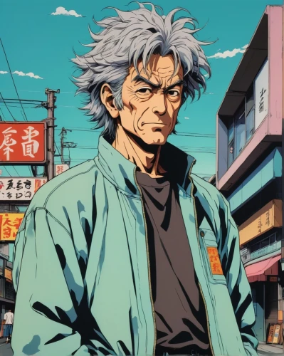 sakana,kinomichi,jin deui,2d,tokyo city,shimada,sensei,shirakami-sanchi,shinjuku,elderly man,chinatown,anime japanese clothing,saji,matsumoto,tokyo,old man,grandpa,takikomi gohan,ikayaki,kai-lan,Illustration,Japanese style,Japanese Style 05