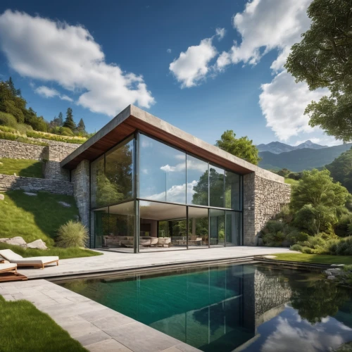 modern house,house in the mountains,house in mountains,pool house,modern architecture,corten steel,cubic house,luxury property,swiss house,house with lake,3d rendering,beautiful home,house by the water,holiday villa,dunes house,private house,summer house,mid century house,luxury home,cube house,Photography,General,Natural