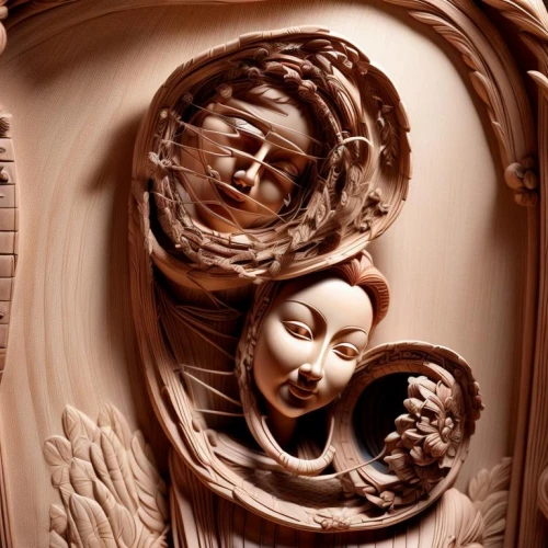 wood carving,carved wood,wood art,carved,art deco ornament,carvings,jesus in the arms of mary,decorative frame,art nouveau frame,the court sandalwood carved,art nouveau,stone carving,decorative art,wood angels,carved wall,capricorn mother and child,corinthian order,armoire,mouldings,carving