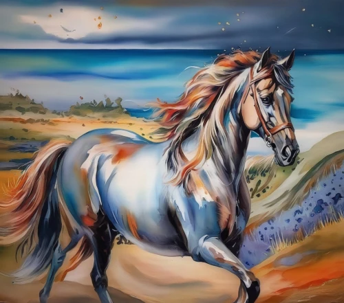 painted horse,colorful horse,unicorn art,arabian horse,unicorn background,palomino,equine,carousel horse,carnival horse,dream horse,a horse,bay horses,appaloosa,oil painting on canvas,mustang horse,horse,portrait animal horse,pegasus,fire horse,unicorn,Illustration,Paper based,Paper Based 04