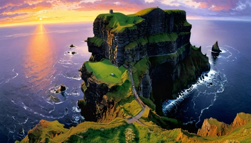 orkney island,isle of skye,cliff of moher,neist point,cliffs of moher,moher,ireland,northern ireland,easter islands,donegal,faroe islands,canary islands,the twelve apostles,cliffs ocean,cliffs of moher munster,isle of may,acores,scotland,twelve apostles,an island far away landscape,Conceptual Art,Sci-Fi,Sci-Fi 21