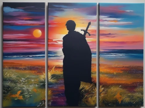 indigenous painting,samurai,oil painting on canvas,khokhloma painting,silhouette art,oil on canvas,glass painting,painting technique,church painting,samurai fighter,art painting,art silhouette,bamboo flute,paintings,the flute,pilgrim,baguazhang,taijiquan,bodhisattva,oil painting,Illustration,Paper based,Paper Based 04