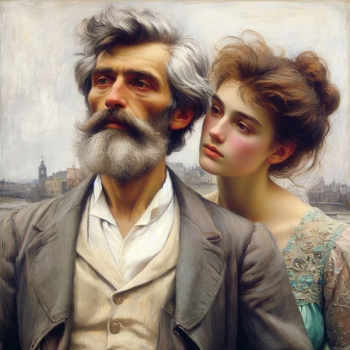 romantic portrait,vintage man and woman,man and wife,young couple,man and woman,vintage boy and girl,old couple,la violetta,two people,as a couple,artist portrait,lev lagorio,art nouveau,wedding couple,bougereau,orsay,mother and father,gothic portrait,father with child,gentleman icons