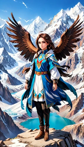 archangel,heroic fantasy,the archangel,gryphon,griffin,imperial eagle,uriel,mongolian eagle,eagle illustration,eagle,white eagle,vane,guardian angel,dove of peace,mountain hawk eagle,the spirit of the mountains,harpy,griffon bruxellois,stone angel,vax figure,Anime,Anime,General