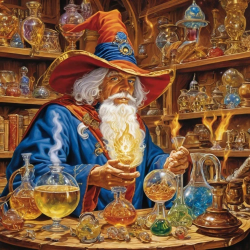 apothecary,alchemy,the wizard,magus,potions,wizard,scholar,candlemaker,potion,the collector,book glasses,gnomes at table,wizards,prejmer,magistrate,scandia gnome,archimedes,shopkeeper,magic book,geppetto,Photography,General,Realistic