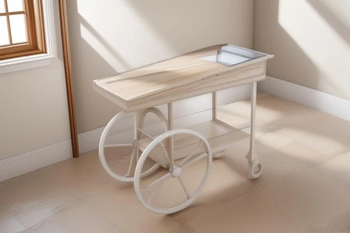 kitchen cart,changing table,folding table,writing desk,wooden desk,luggage cart,commode,chiavari chair,dolly cart,small table,dressing table,wooden cart,massage table,bedside table,chiffonier,end table,toilet table,blue pushcart,apple desk,washbasin
