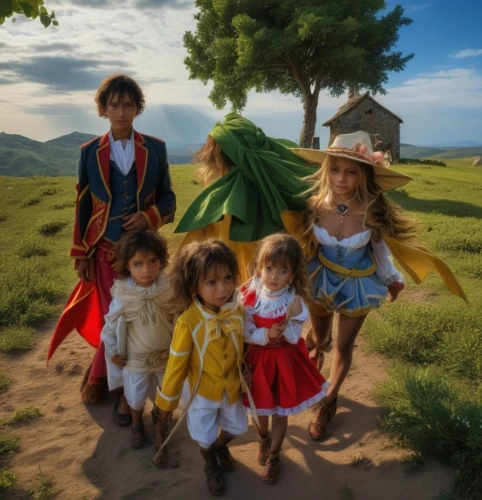children's fairy tale,folk costumes,fairytale characters,nomadic children,the pied piper of hamelin,arrowroot family,fairy tale character,folk costume,fairy tale,ballet don quijote,hoopskirt,pictures of the children,villagers,mustard and cabbage family,russian folk style,scarecrows,children's photo shoot,wizard of oz,seven citizens of the country,costumes,Photography,General,Realistic