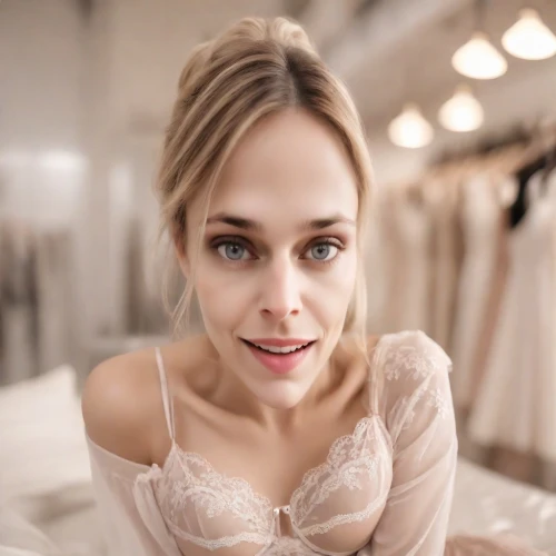 blonde in wedding dress,lily-rose melody depp,wedding dress,tutu,wedding dresses,bridal clothing,ballerina,bridal dress,bridal,vintage angel,see-through clothing,white bow,dress shop,blonde woman,angelic,romantic look,bride getting dressed,white silk,ivory,tulle,Photography,Natural
