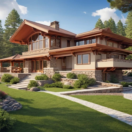 log home,3d rendering,luxury home,eco-construction,modern house,house in the mountains,beautiful home,mid century house,luxury property,chalet,new england style house,house in mountains,timber house,dunes house,log cabin,large home,modern architecture,wooden house,the cabin in the mountains,country estate,Photography,General,Realistic