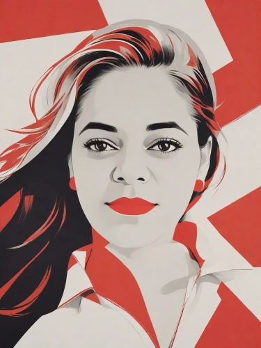 popart,girl-in-pop-art,cool pop art,bjork,on a red background,patriotism,vector graphic,red white,pop art style,vector illustration,vector art,pop art woman,modern pop art,girl in a historic way,pop art girl,daisy jazz isobel ridley,georgia,vector image,patriot,internationalwomensday,Digital Art,Poster