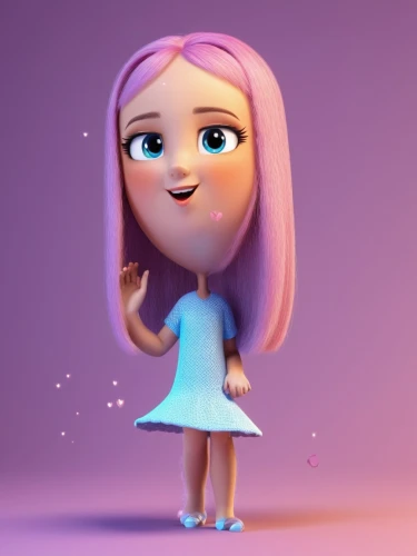 cute cartoon character,3d model,a girl in a dress,3d render,rapunzel,3d rendered,cinema 4d,character animation,3d figure,rosa ' the fairy,elsa,disney character,little girl in pink dress,clay animation,agnes,stylized macaron,louise,animated cartoon,cute cartoon image,vector girl,Unique,3D,3D Character