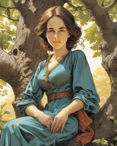 girl with tree,bunches of rowan,lillian gish - female,lilian gish - female,girl in the garden,fantasy portrait,rowan,jane austen,women's novels,artemisia,portrait of a girl,young woman,elizabeth nesbit,girl picking apples,linden blossom,mystical portrait of a girl,the branches of the tree,vanessa (butterfly),virginia sweetspire,jessamine,Digital Art,Comic