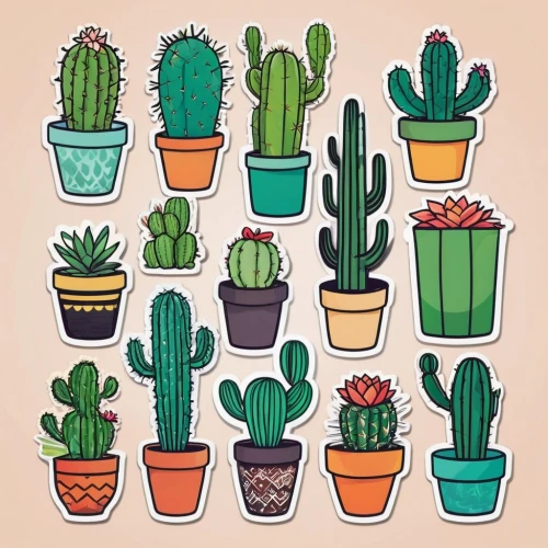 cactus digital background,cacti,cactus line art,cactus,potted plants,plants in pots,icon set,little plants,clipart sticker,set of icons,succulents,stickers,potting,small bunch,house plants,assortment,plants,desert plants,kawaii cactus,catus,Unique,Design,Sticker