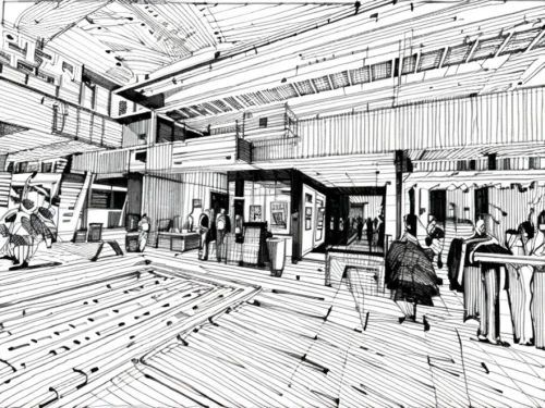 sci fi surgery room,construction set,mono-line line art,the boiler room,engine room,the coffee shop,sawmill,office line art,barber shop,school design,panoramical,concept art,subway station,factory hall,stage design,cafeteria,market introduction,wireframe graphics,television studio,ufo interior,Design Sketch,Design Sketch,None