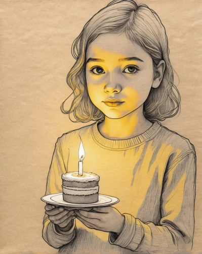 birthday candle,little girl with balloons,birthday card,child portrait,candle,girl in t-shirt,girl with bread-and-butter,chalk drawing,girl with cereal bowl,kids illustration,girl drawing,burning candle,a candle,little cake,birthday cake,petit gâteau,second candle,pastel paper,clipart cake,birthdays,Illustration,Black and White,Black and White 06