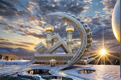 futuristic architecture,sky space concept,stargate,largest hotel in dubai,islamic architectural,sochi,futuristic art museum,makkah,sheihk zayed mosque,futuristic landscape,burj al arab,al abrar mecca,tashkent,house of allah,star mosque,united arab emirates,ekaterinburg,temple of christ the savior,alien ship,helix