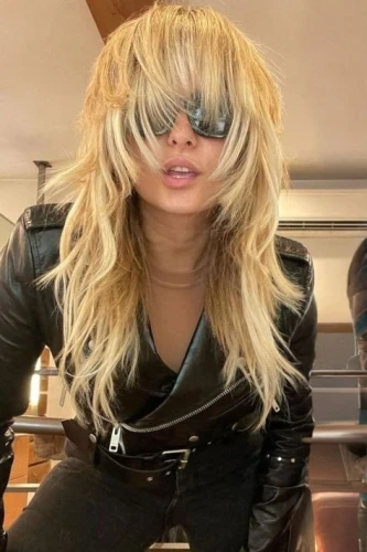 wig,cool blonde,sunglasses,ski glasses,toni,see thru,bangs,blonde,see through,havana brown,bird box,leather jacket,hairy blonde,blonde woman,fabulous,leather,blonde hair,hallia venezia,shades,tamra