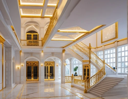 marble palace,luxury home interior,entrance hall,luxury property,crown palace,emirates palace hotel,luxury hotel,gold stucco frame,ballroom,outside staircase,hallway,hotel hall,lobby,royal interior,interior decoration,gold castle,luxury real estate,mansion,grand hotel,largest hotel in dubai,Photography,General,Realistic