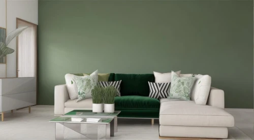 sage green,trend color,sofa set,contemporary decor,stucco wall,sitting room,modern decor,gray-green,seating furniture,slipcover,danish furniture,green and white,settee,wing chair,search interior solutions,intensely green hornbeam wallpaper,loveseat,wall plaster,sage color,chaise lounge,Interior Design,Living room,Northern Europe,None