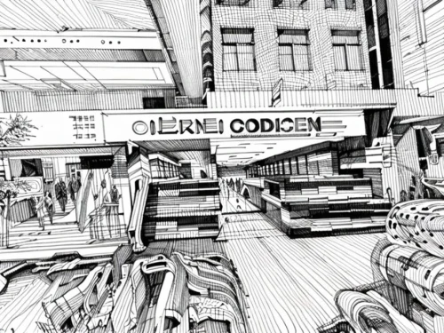 store fronts,shopping mall,shopping street,shopping center,convenience store,grocer,comic style,osaka station,mono-line line art,wireframe graphics,transport hub,shops,bus station,grocery store,the market,market,commerce,arcades,the dubai mall entrance,central station,Design Sketch,Design Sketch,None