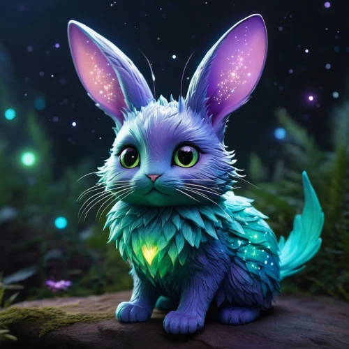 rabbit owl,ori-pei,stitch,rainbow rabbit,cute cartoon character,little rabbit,little bunny,knuffig,moonlight cactus,dwarf rabbit,bluebell,fennec,lavendar,lavandula,cj7,fantasia,scandia gnome,navi,no ear bunny,prickle,Conceptual Art,Sci-Fi,Sci-Fi 11