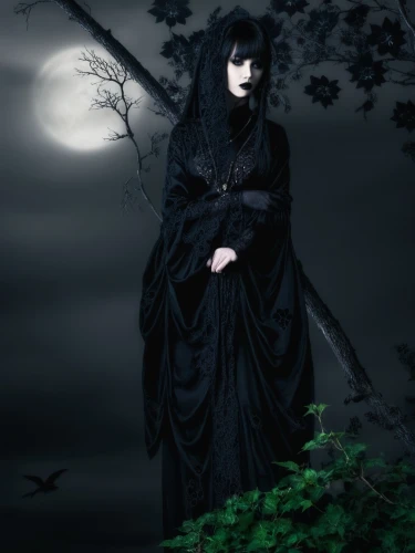 gothic woman,gothic portrait,gothic dress,gothic fashion,dark gothic mood,gothic style,dark angel,goth woman,gothic,black angel,witch house,the witch,crow queen,queen of the night,vampire woman,black raven,dark art,dance of death,angel of death,mourning swan,Illustration,Realistic Fantasy,Realistic Fantasy 46