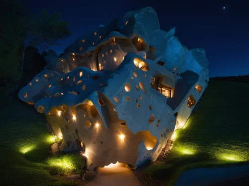 cubic house,cube house,eco hotel,crooked house,dunes house,cube stilt houses,climbing wall,tree house hotel,landscape lighting,concrete ship,at night,futuristic architecture,modern architecture,mirror house,fractal lights,archidaily,night view,galician castle,luxury hotel,ghost castle,Photography,General,Realistic