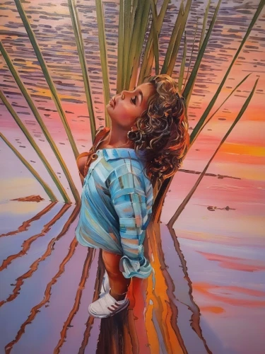 oil on canvas,oil painting on canvas,hula,little girl in wind,moana,eritrea,girl with tree,polynesian girl,girl on the river,girl with a dolphin,oil painting,girl on the dune,art,bahama mom,watermelon painting,miami,art painting,aloha,polynesian,album cover,Illustration,Paper based,Paper Based 04