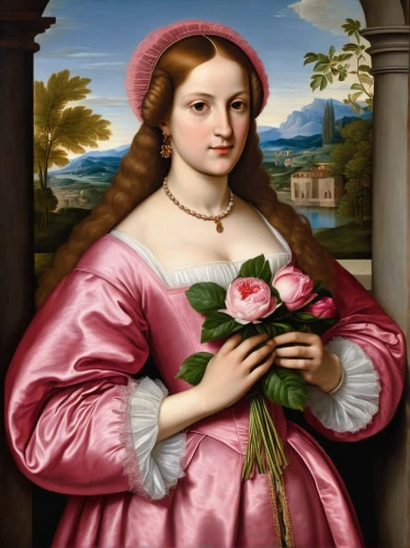 holding flowers,bella rosa,portrait of a woman,portrait of christi,rosa dumalis,woman holding pie,portrait of a girl,woman holding a smartphone,rosa,girl picking flowers,rosa bonita,rosella,andrea del verrocchio,with roses,young woman,girl with cloth,lady banks' rose,lady banks' rose ,with a bouquet of flowers,carpaccio,Photography,General,Realistic