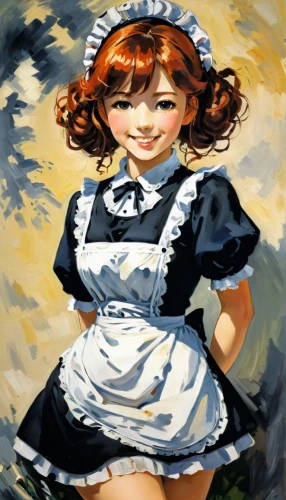 maid,painter doll,girl with cloth,girl in the garden,girl in cloth,painting technique,a girl in a dress,delta sailor,redhead doll,girl in a long,nora,milkmaid,little girl in wind,the sea maid,little girl twirling,oil paint,nurse uniform,girl portrait,oil painting,portrait of a girl,Art,Artistic Painting,Artistic Painting 37